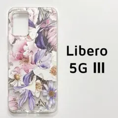 Libero 5G Ⅲ ケース クリア 花 カバー ②