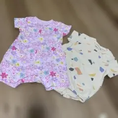 ロンパース2点セット サイズ70 花柄
