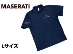 ●MASERATI TOUR 半袖ポロシャツ ネイビー Lサイズ●