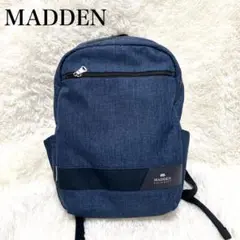 【美品】MADDEN ネイビー　デニム調　PCリュック バックパック