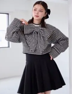 【 An MILLE 】アンミール ビッグリボンショートコート ホワイト Coming Soon Re Arrival🎄♥️ ㅤㅤㅤㅤㅤㅤㅤㅤㅤㅤㅤㅤㅤ