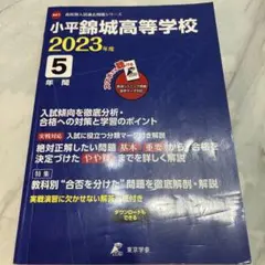 小平錦城高等学校2023年度版5年間入試傾向を徹底分