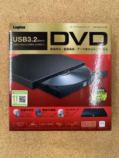 Logitec USB 3.2 DVDドライブ LDR-PUB8U3VBK
