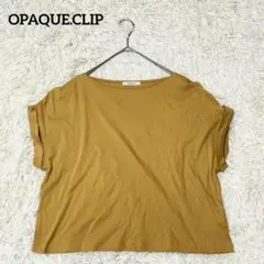【オペークドットクリップ】フレンチスリーブTシャツ(36)洗える マスタード