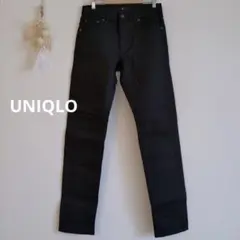 ユニクロ テーパードパンツ【M】ベルトループ ポケット有り 前ファスナー 無地