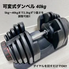 【送料無料】 可変式ダンベル 40kg ダイヤル式 筋トレ 人気
