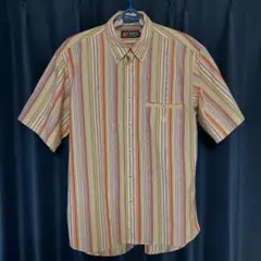 CHAPS RALPH LAUREN　マルチカラーストライプ半袖シャツ