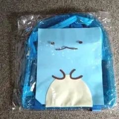 とかげ　すみっコぐらし　クリアリュック　キャラクターリュック 青色 透明　未使用