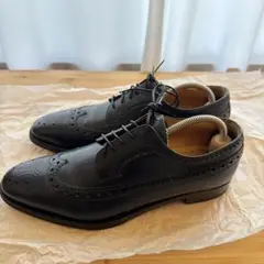 Dicolletti ネイビー ウィングチップ レザーシューズ