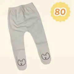 【新品未使用】犬顔プリント ベビータイツ 80