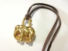美品 HERMES エルメス カデナ ゾウ 1997 ネックレス アフリカ 象
