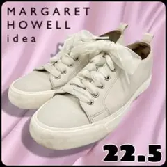 MARGARET HOWELL idea レザースニーカー22.5オフホワイト