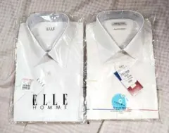 ELLE HOMME 他 半袖 ホワイトドレスシャツ2点