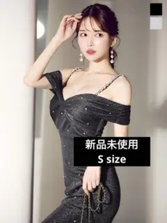 ✨新品未使用✨Jewels オフショルビジューラメタイトミディアムドレス