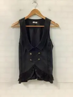 8.7◎A828◎アクシーズファム◎ベスト◎ブラック◎バックリボン