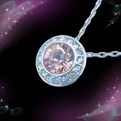 《超美品》 スワロフスキー ネックレス ピンク×シルバー