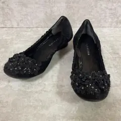 美品✨アンテプリマ フラワーフラットシューズ 22.5 黒