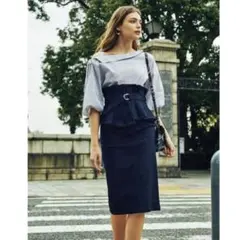 Noela ノエラ　2way コルセットペンシルスカート　デニム　ビスチェ風