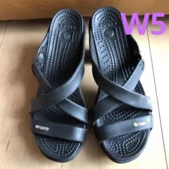 美品　クロックス サイプラス4　W5 21cm ブラック　廃盤商品