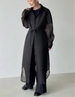 シアーロングシャツ　L