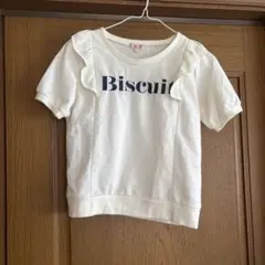 アラマンダ　Tシャツ　白　ロゴ　フリル