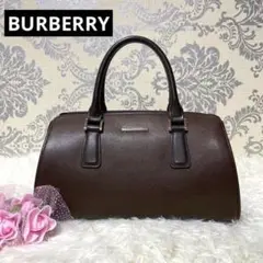 【美品✨】BURBERRY ハンドバッグ ブラウン ミニボストンバッグ