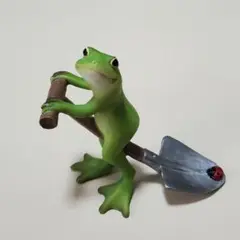 カエルの置物 スコップ付き