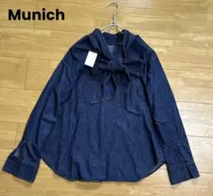 【新品タグ付】Munich (ミューニック) 6ozスラブデニム ボウブラウス