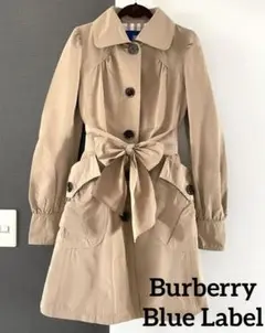 バーバリーブルーレーベル ノバチェック Aライン トレンチコート ¥61,950