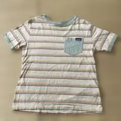 patagonia ストライプ Tシャツ キッズ
