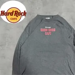 【即発送】90s ハードロックカフェ 長袖Tシャツ ロンT グレー L