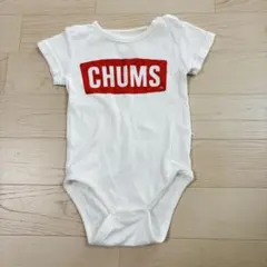 CHUMS ロゴ入り 白ロンパース　80cm