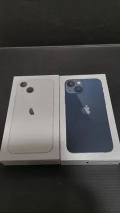 iPhone 13 mini ブルー ホワイトの箱