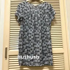 hushushチェック柄 半袖チュニック サイズ2 1
