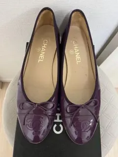 CHANEL バレリーナ バレエシューズ ココマーク 約24.5cm 正規品