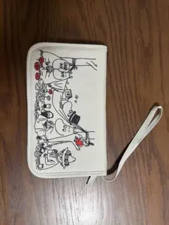 【ムーミン 】イラスト付きリングバインダー収納ポーチ　通帳お金の仕分けに