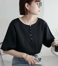 Discord　【新品】前後2WAYシアー金ボタンプルオーバー