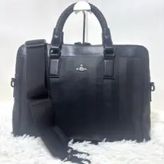 【極美品】ヴィヴィアンウエストウッド ビジネスバッグ レザー オーブ グレー Vivienne Westwood - 【極美品】ヴィヴィアンウエストウッド