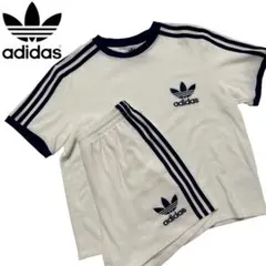 【未使用級】adidas パジャマ　セットアップ　コットン　リンガー　極美品
