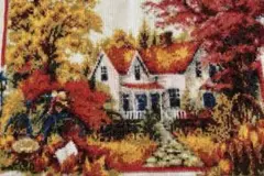 秋の風景 刺繍作品