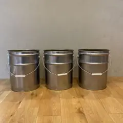 Simple Silver PAIL CAN 20ℓ × 3set