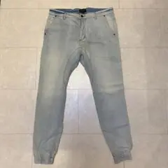 ZANEROBE ウォッシュ加工ライトブルーデニム W36