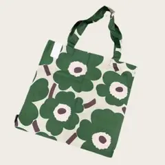 marimekko マリメッコ 花柄 トートバッグ エコバッグ グリーン