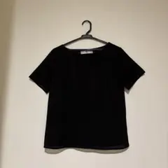 N. メッシュ 半袖トップス ブラック