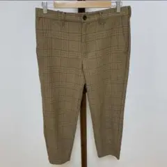 アンクルパンツ　グレンチェック