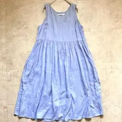 ルグラジック le glazik リネン100% ノースリーブワンピース