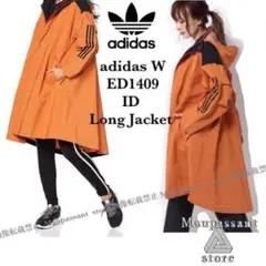 美品 adidas アディダス ウインドブレーカー ロングコート ジャケット