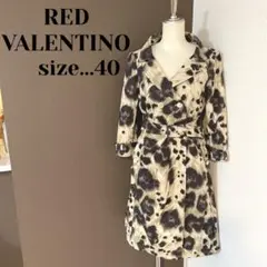 RED VALENTINO トレンチコート レオパード ヒョウ柄
