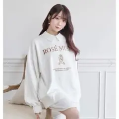 ロゼミューズ  パーカー  RoseMuse 白 quilting zip hoodie – BUNNY APARTMENT
