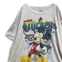 BiAR キャラ Tシャツ 古着 グレー ミッキー マウス ディズニー